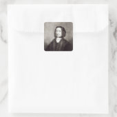 Portret van Elizabeth Cromwell Vierkante Sticker (Tas)