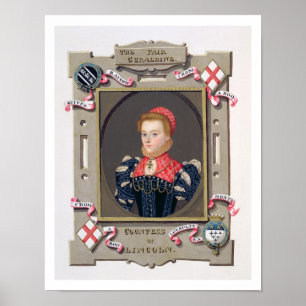 Portret van Elizabeth Fitzgerald (c.1528-89) graaf Poster