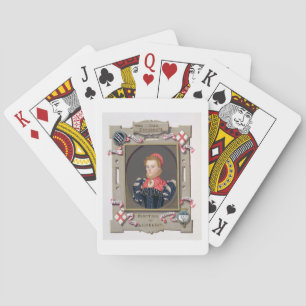 Portret van Elizabeth Fitzgerald (c.1528-89) gravi Pokerkaarten