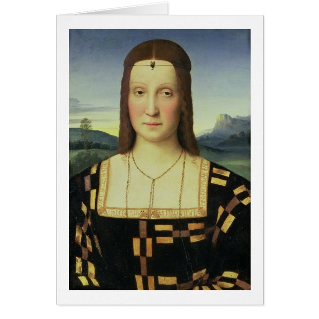 Portret van Elizabeth Gonzaga, c.1504 (olie op rui (Voorkant)