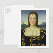 Portret van Elizabeth Gonzaga, c.1504 (olie op rui Briefkaart (Voorkant / Achterkant)