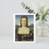 Portret van Elizabeth Gonzaga, c.1504 (olie op rui Briefkaart (Staand voorkant)