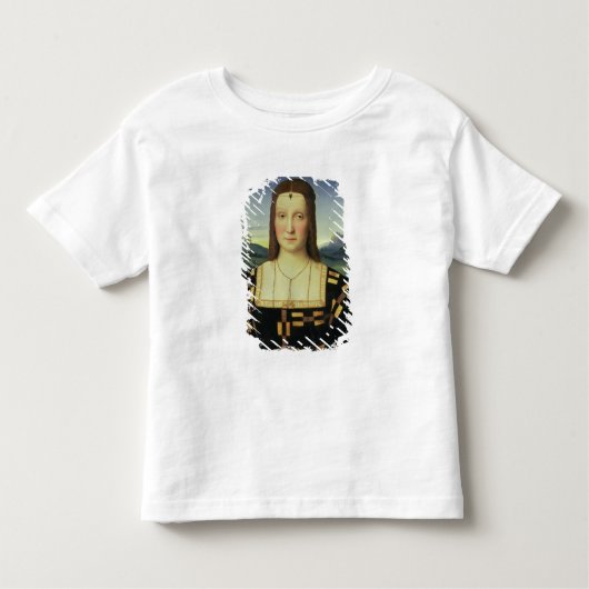 Portret van Elizabeth Gonzaga, c.1504 (olie op rui Kinder Shirts (Voorkant)