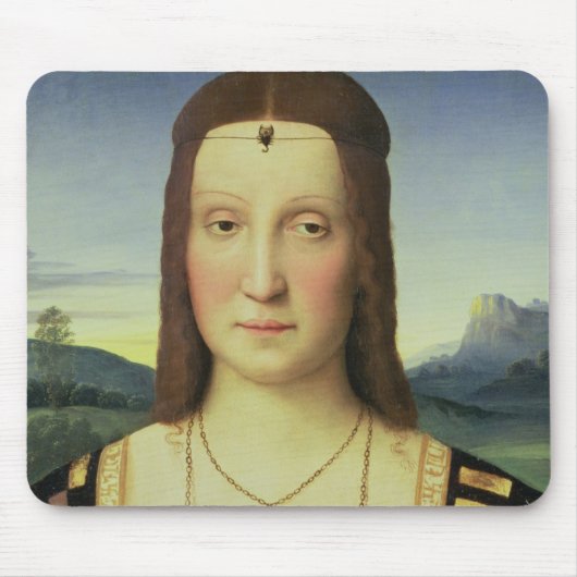 Portret van Elizabeth Gonzaga, c.1504 (olie op rui Muismat (Voorkant)