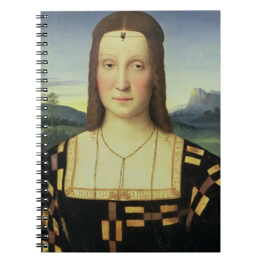 Portret van Elizabeth Gonzaga, c.1504 (olie op rui Notitieboek (Voorkant)