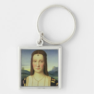 Portret van Elizabeth Gonzaga, c.1504 (olie op rui Sleutelhanger