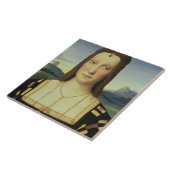 Portret van Elizabeth Gonzaga, c.1504 (olie op rui Tegeltje (Zijkant)