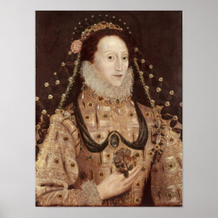 Portret van Elizabeth I c.1575-80 Poster