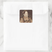 Portret van Elizabeth I c.1575-80 Vierkante Sticker (Tas)