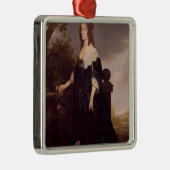 Portret van Elizabeth, koningin van Bohemia Metalen Ornament (Rechts)