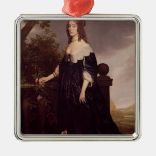 Portret van Elizabeth, koningin van Bohemia Metalen Ornament