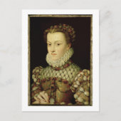 Portret van Elizabeth of Austria (1554-92) Koningi Briefkaart (Voorkant)