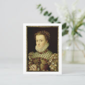 Portret van Elizabeth of Austria (1554-92) Koningi Briefkaart (Staand voorkant)