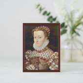 Portret van Elizabeth of Austria door Clouet Franç Briefkaart (Staand voorkant)