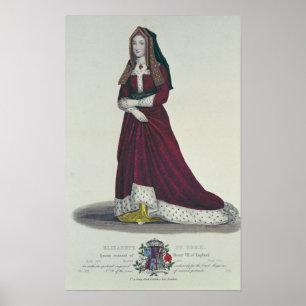 Portret van Elizabeth of York, 1841 Poster