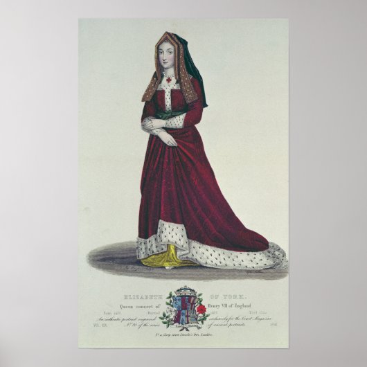 Portret van Elizabeth of York, 1841 Poster (Voorkant)