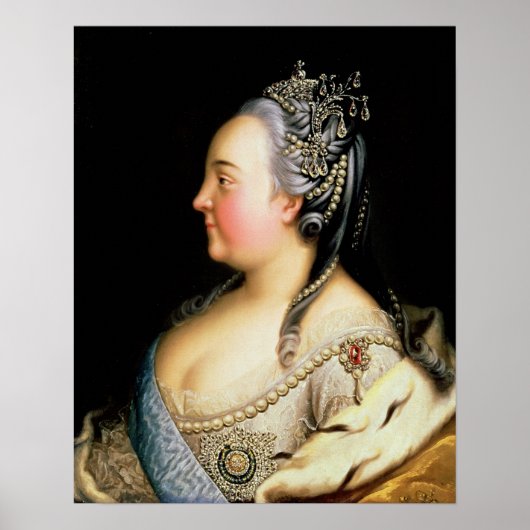 Portret van Elizabeth Petrovna Empress Poster (Voorkant)