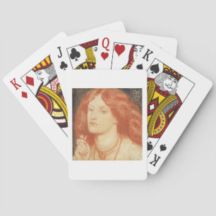 Portret van Elizabeth Siddal (1834-62), 1860 (red. Speelkaarten