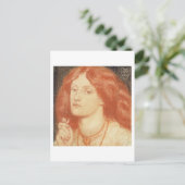 Portret van Elizabeth Siddal (1834-62), 1860 (rood Briefkaart (Staand voorkant)
