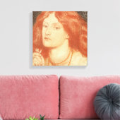 Portret van Elizabeth Siddal (1834-62), 1860 (rood Canvas Afdruk (Insitu (Woonkamer))