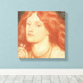 Portret van Elizabeth Siddal (1834-62), 1860 (rood Canvas Afdruk (Insitu (Houten vloer))