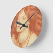 Portret van Elizabeth Siddal (1834-62), 1860 (rood Ronde Klok (Hoek)