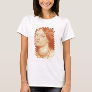 Portret van Elizabeth Siddal (1834-62), 1860 (rood T-shirt