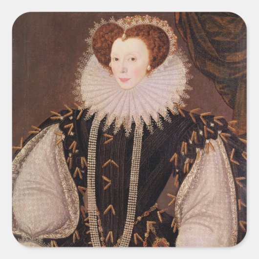 Portret van Elizabeth Sydenham Vierkante Sticker (Voorkant)