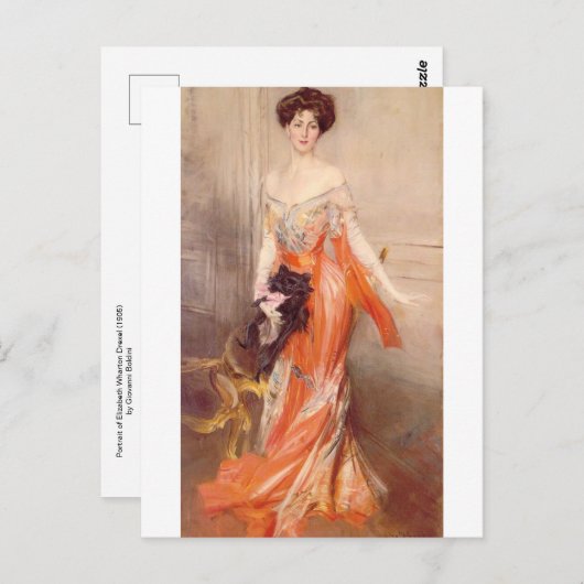 Portret van Elizabeth Wharton Drexel (1905) Briefkaart (Voorkant / Achterkant)