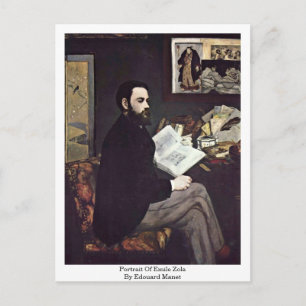 Portret van Emile Zola door Edouard Manet Briefkaart