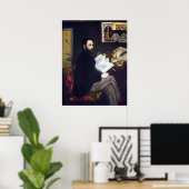 Portret van Emile Zola door Edouard Manet Poster (Thuiskantoor)