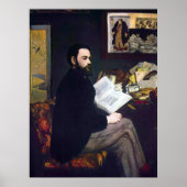 Portret van Emile Zola door Edouard Manet Poster (Voorkant)