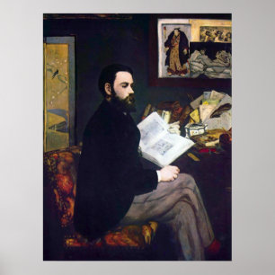 Portret van Emile Zola door Edouard Manet Poster