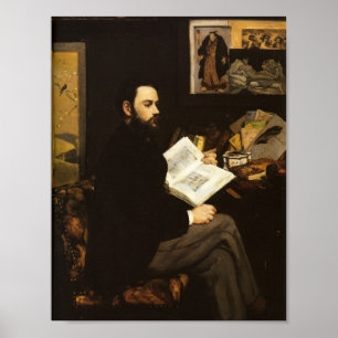 Portret van Emile Zola door Manet - Poster
