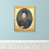 Portret van Emilia Sampieri, 1870 (olie op doek) Canvas Afdruk (Insitu (Houten vloer))