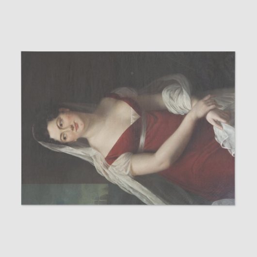 Portret van Emilie Leverd door Adele Romany Tissuepapier (Voorkant)