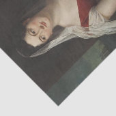 Portret van Emilie Leverd door Adele Romany Tissuepapier (Detail)