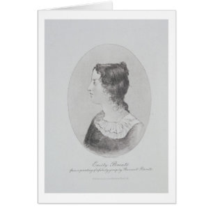 Portret van Emily Bronte (1818-48) gegraveerd door