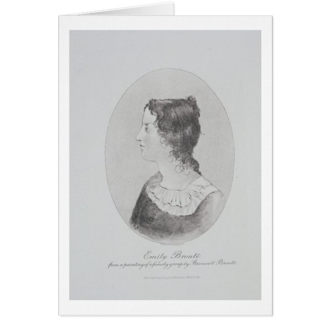 Portret van Emily Bronte (1818-48) gegraveerd door (Voorkant)