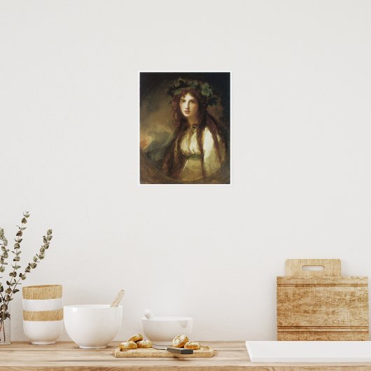 Portret van Emma, Lady Hamilton, 1786 Poster (Keuken)