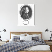 Portret van Emmanuel Kant 2 Canvas Afdruk (Insitu (Slaapkamer))