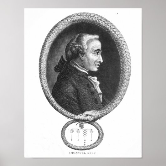 Portret van Emmanuel Kant 2 Poster (Voorkant)