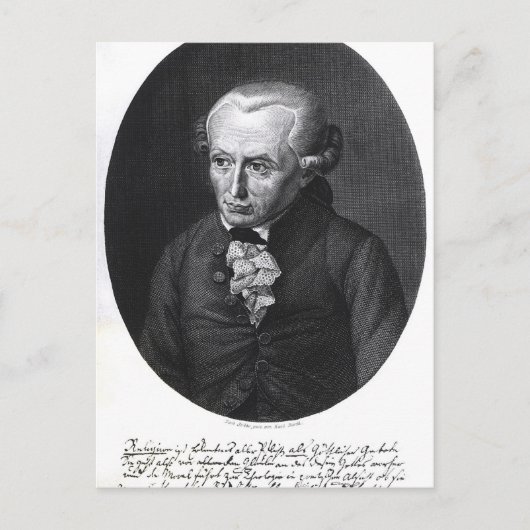 Portret van Emmanuel Kant Briefkaart (Voorkant)