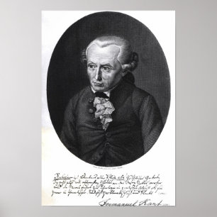 Portret van Emmanuel Kant Poster