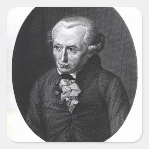 Portret van Emmanuel Kant Vierkante Sticker