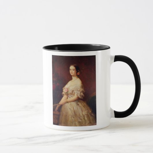 Portret van Empress Eugenie 1854 Mok (Rechts)