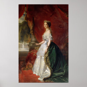 Portret van Empress Eugenie van Frankrijk Poster