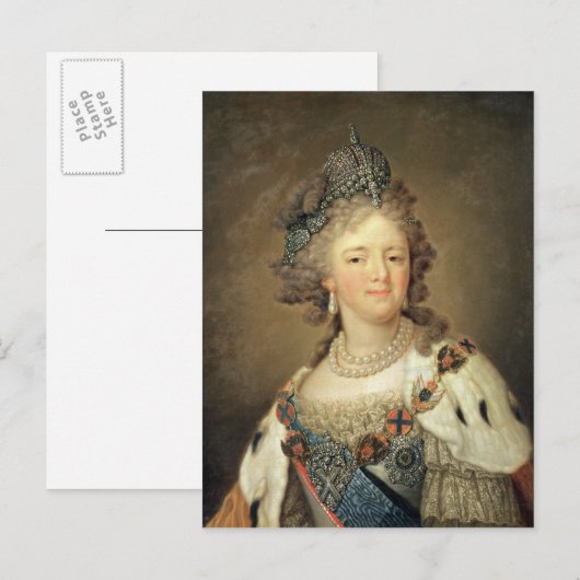 Portret van Empress Maria Fyodorovna Briefkaart (Voorkant / Achterkant)