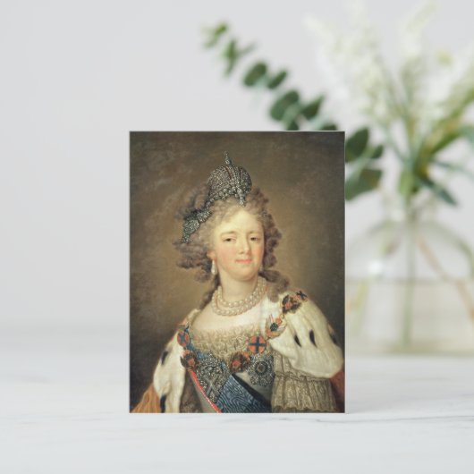 Portret van Empress Maria Fyodorovna Briefkaart (Staand voorkant)