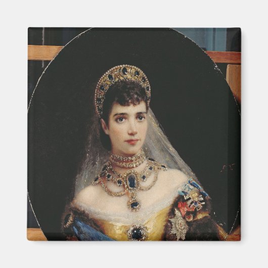 Portret van Empress Maria Fyodorovna Magneet (Voorkant)